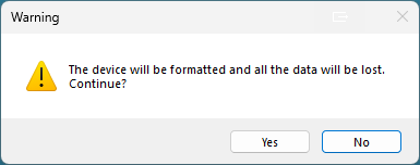 Confirm Destroying Data